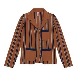 NoName is needed prep pinstripe wool cashmere blazer in nutty stripe XS